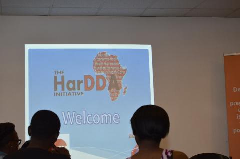 HarDDA initiative logo on a presentation slide